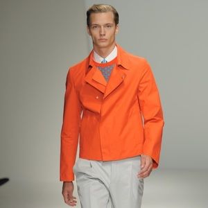 Salvatore Ferragamo orange jacket from runway collection EUR 48